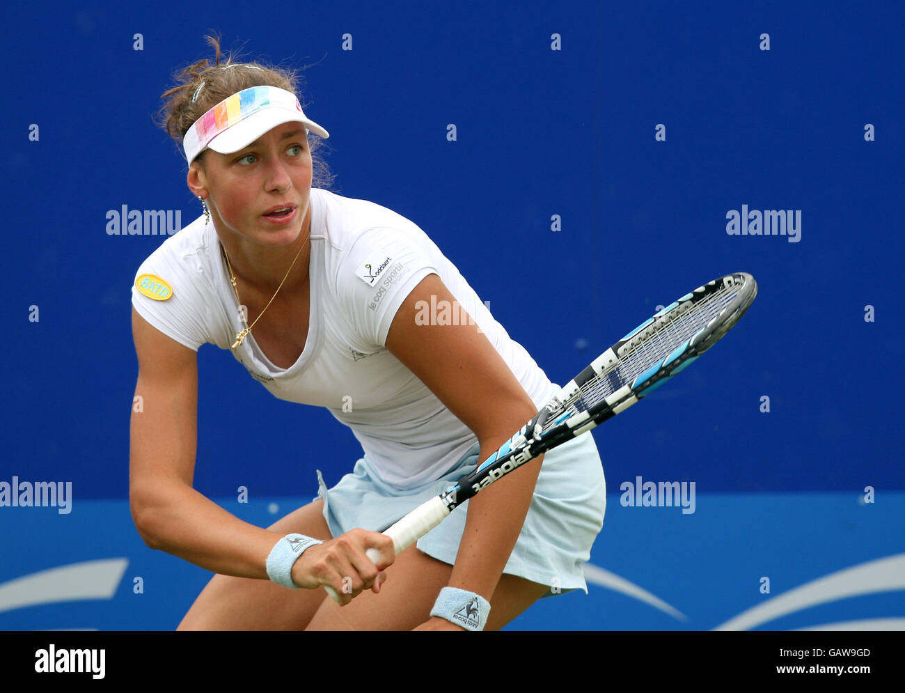 Yanina Wickmayer en Belgique en action contre Melanie South en Grande-Bretagne Banque D'Images