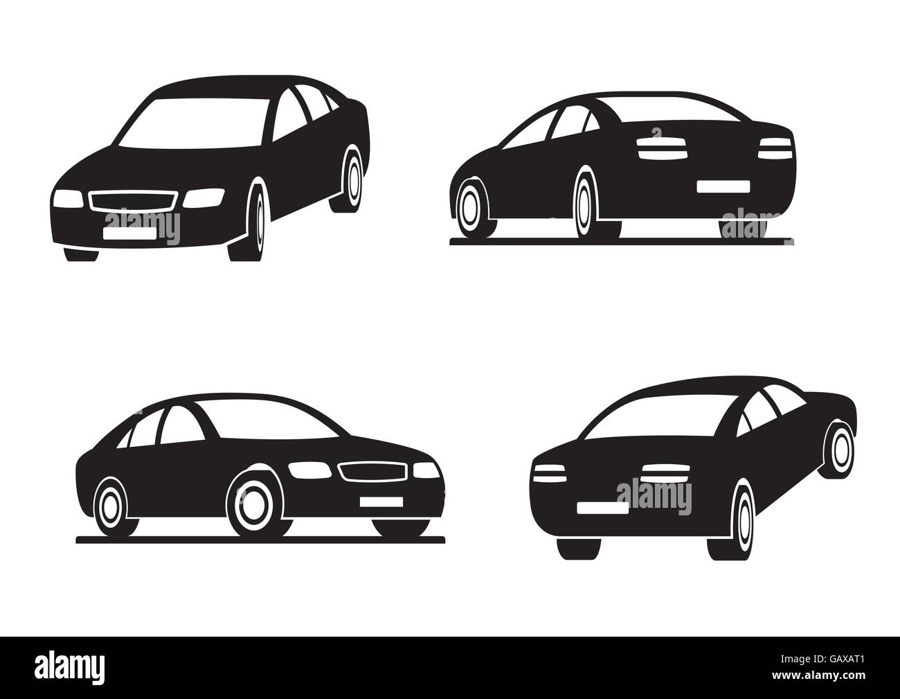 Voitures en perspective - vector illustration Illustration de Vecteur