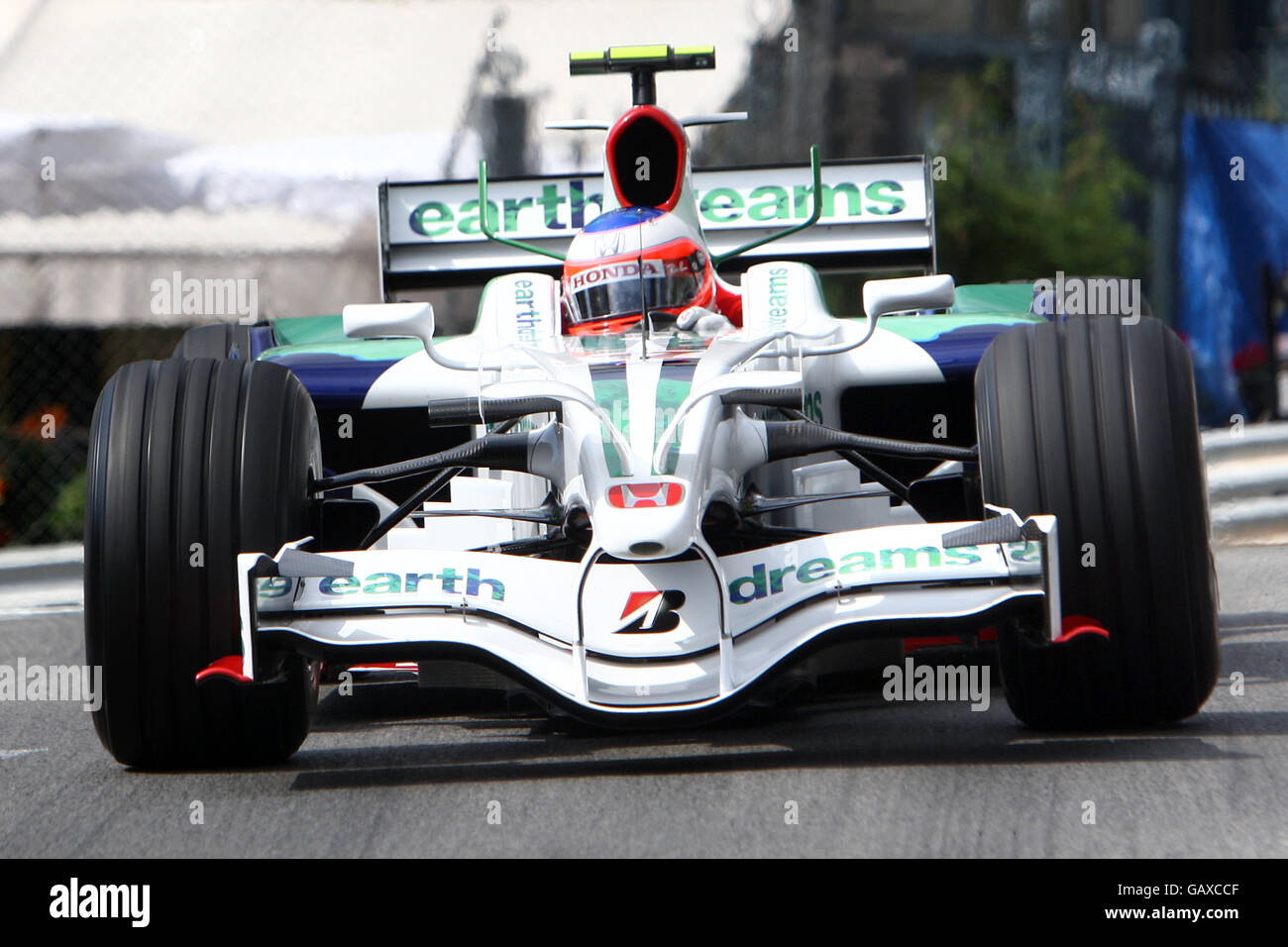 Rubens Barrichello de Honda lors de l'entraînement du jeudi pour le Grand Prix de Monaco, Monaco Banque D'Images