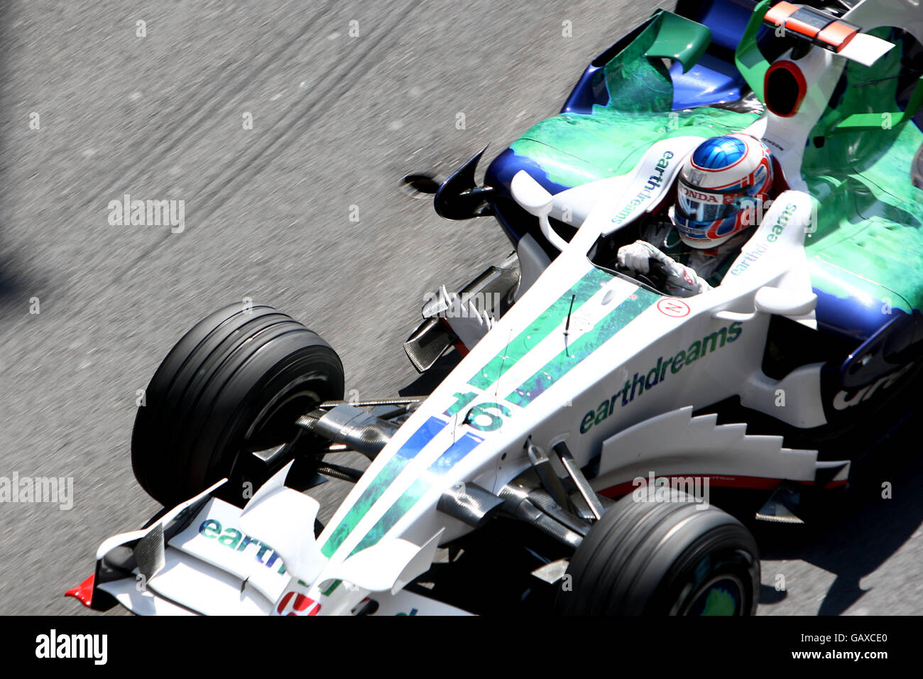 Jenson Button de Honda pendant les essais du jeudi pour le Grand Prix de Monaco, Monaco Banque D'Images