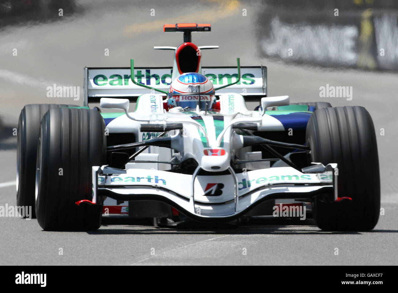 Jenson Button de Honda pendant les essais du jeudi pour le Grand Prix de Monaco, Monaco Banque D'Images