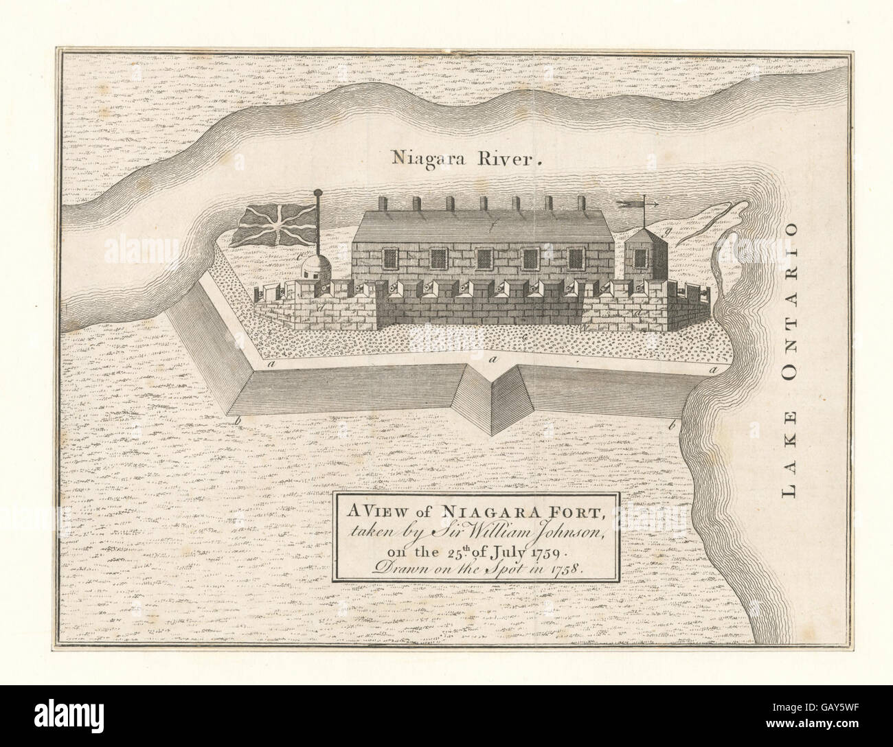 Vue de Fort Niagara prises par Sir William Johnson ( b12610207-424912) Banque D'Images