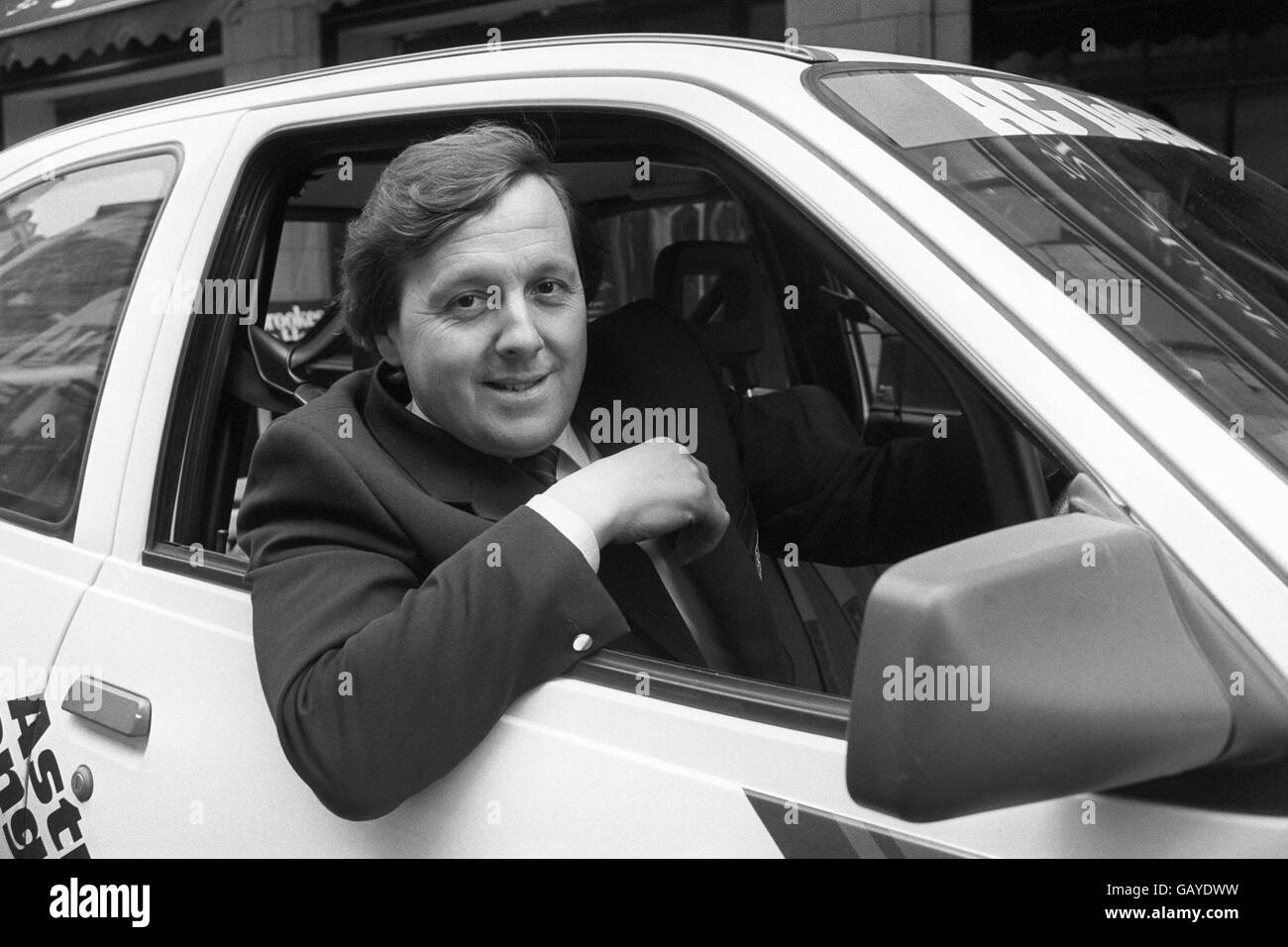 Ralliement - Jimmy McRae. Jimmy McRae, champion britannique de rallye ouvert 1984. Banque D'Images
