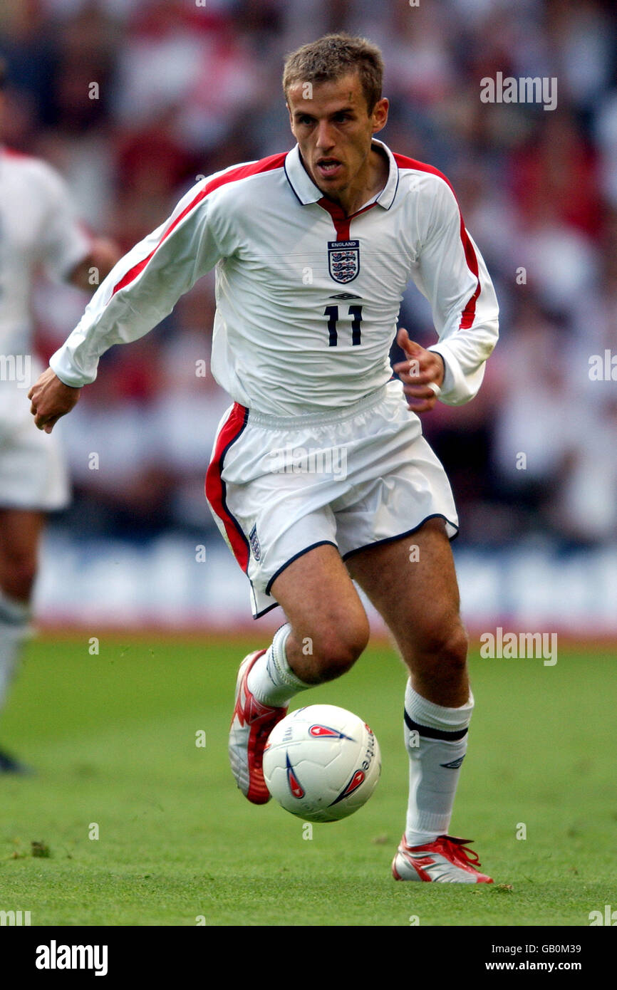 Soccer - Championnat d'Europe 2004 qualificateur - Groupe sept - Angleterre / Slovaquie. Philip Neville, Angleterre Banque D'Images