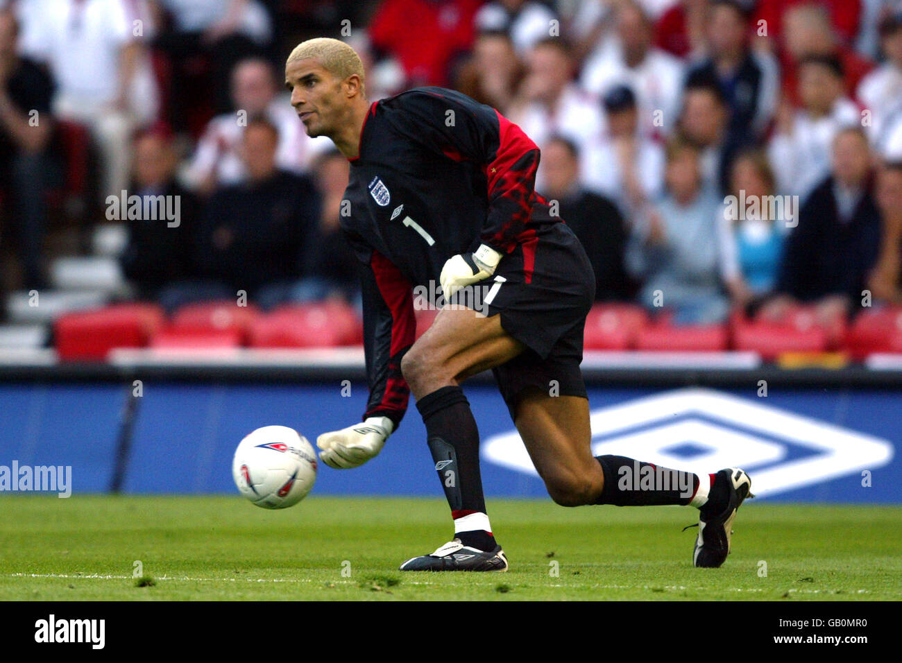 Soccer - Championnat d'Europe 2004 qualificateur - Groupe sept - Angleterre / Slovaquie. David James, gardien de but de l'Angleterre Banque D'Images
