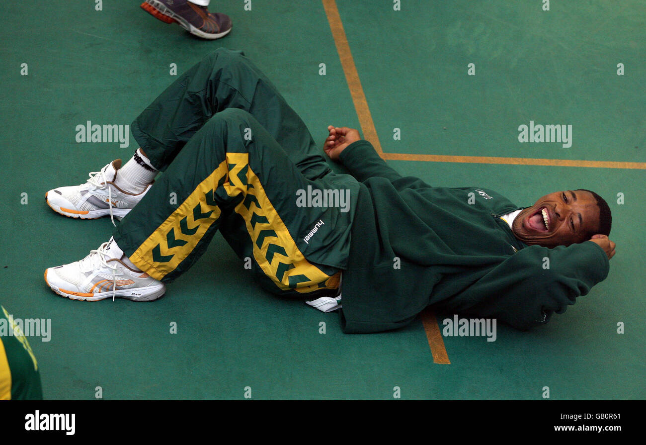 Cricket - npower deuxième Test - Angleterre v Afrique du Sud - Afrique du Sud - Headingley Filets Banque D'Images