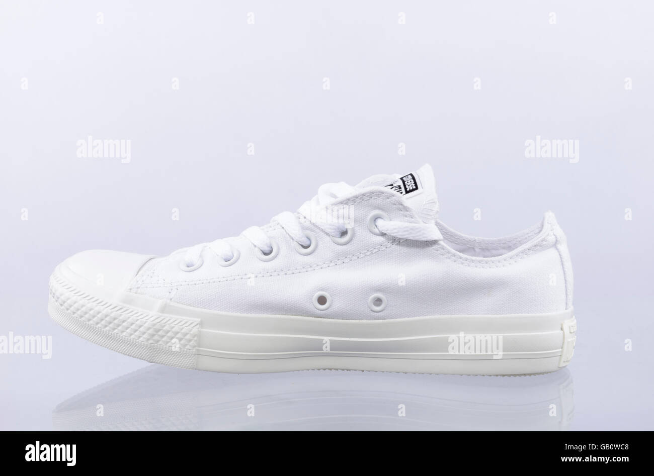 White Converse Chuck Taylor All Star chaussure Banque D'Images