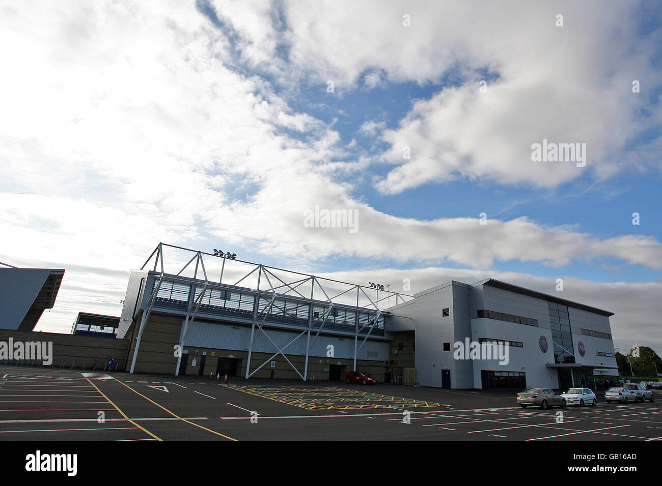 Football - amical - Shrewsbury Town v West Bromwich Albion - New Meadow.Vue générale sur le stade Prostar, qui abrite la ville de Shrewsbury. Banque D'Images