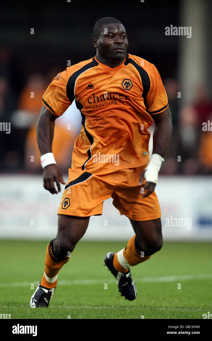 Football - amical - Hereford United v Wolverhampton Wanderers - Edgar Street Athletic Ground. George Elokobi, Wolverhampton Wanderers Banque D'Images