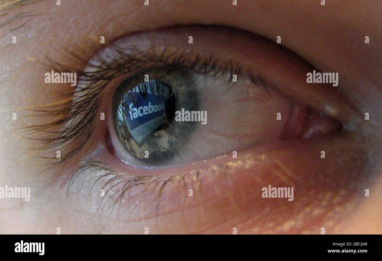 Logo Facebook. Une vue générale du logo Facebook. Banque D'Images