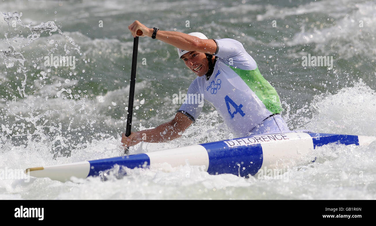 David Florence en Grande-Bretagne pendant la demi-finale du Canoe Single (C1) au SY Rowing-Canoing Park, Beijing, Chine. Banque D'Images