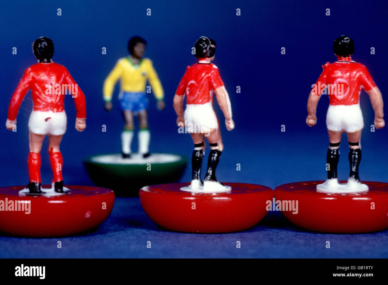 Football - Subbuteo. Figures de Subbuteo Banque D'Images