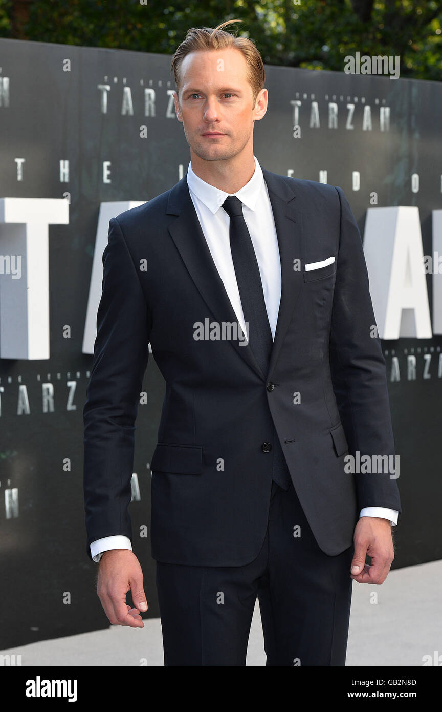 Alexander Skarsgard participant à la légende de Tarzan Première européenne tenue à Odéon, Leicester Square, Londres. Banque D'Images