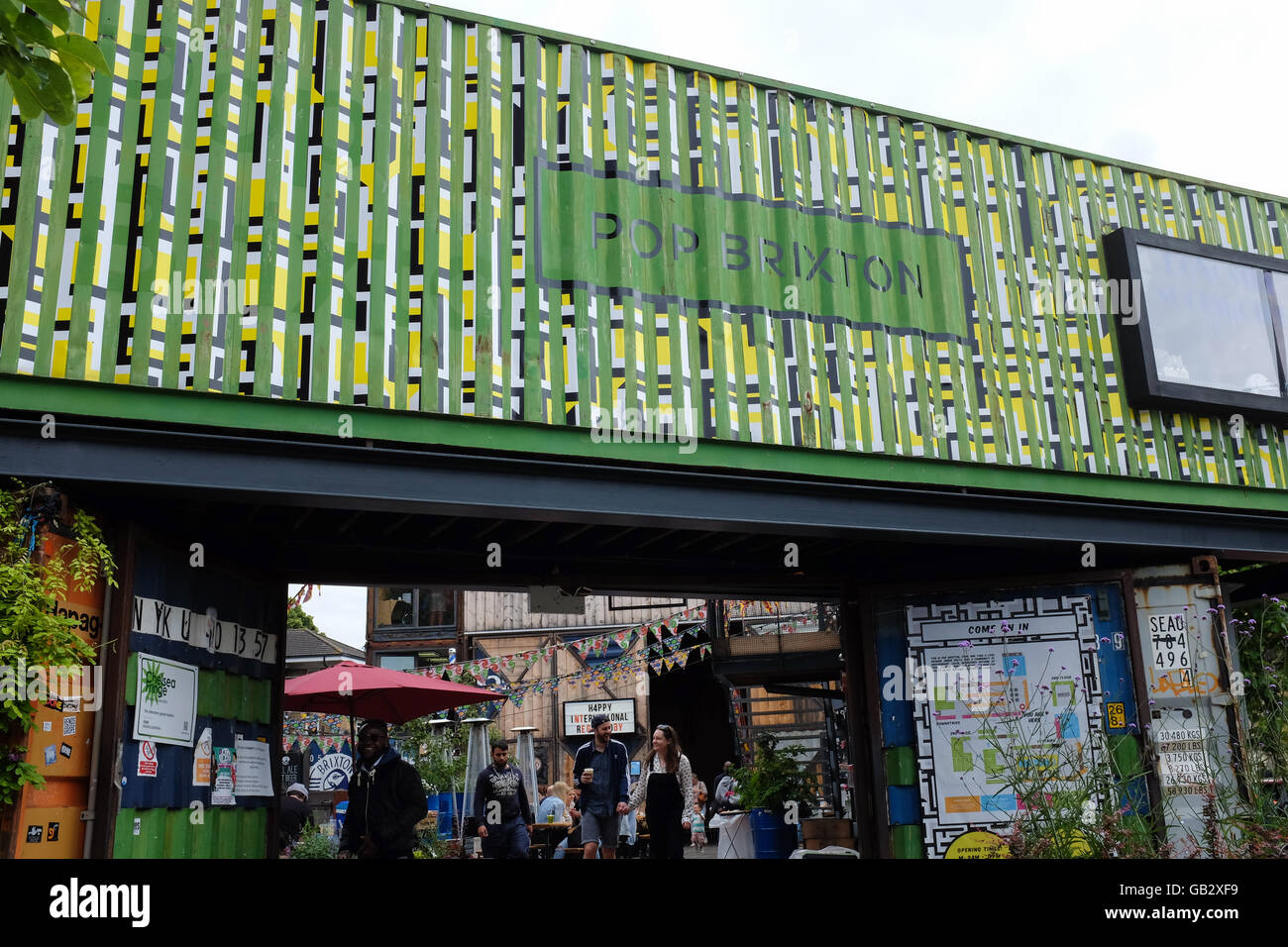 L'entrée de Brixton Pop à Brixton, Londres, Angleterre. Banque D'Images