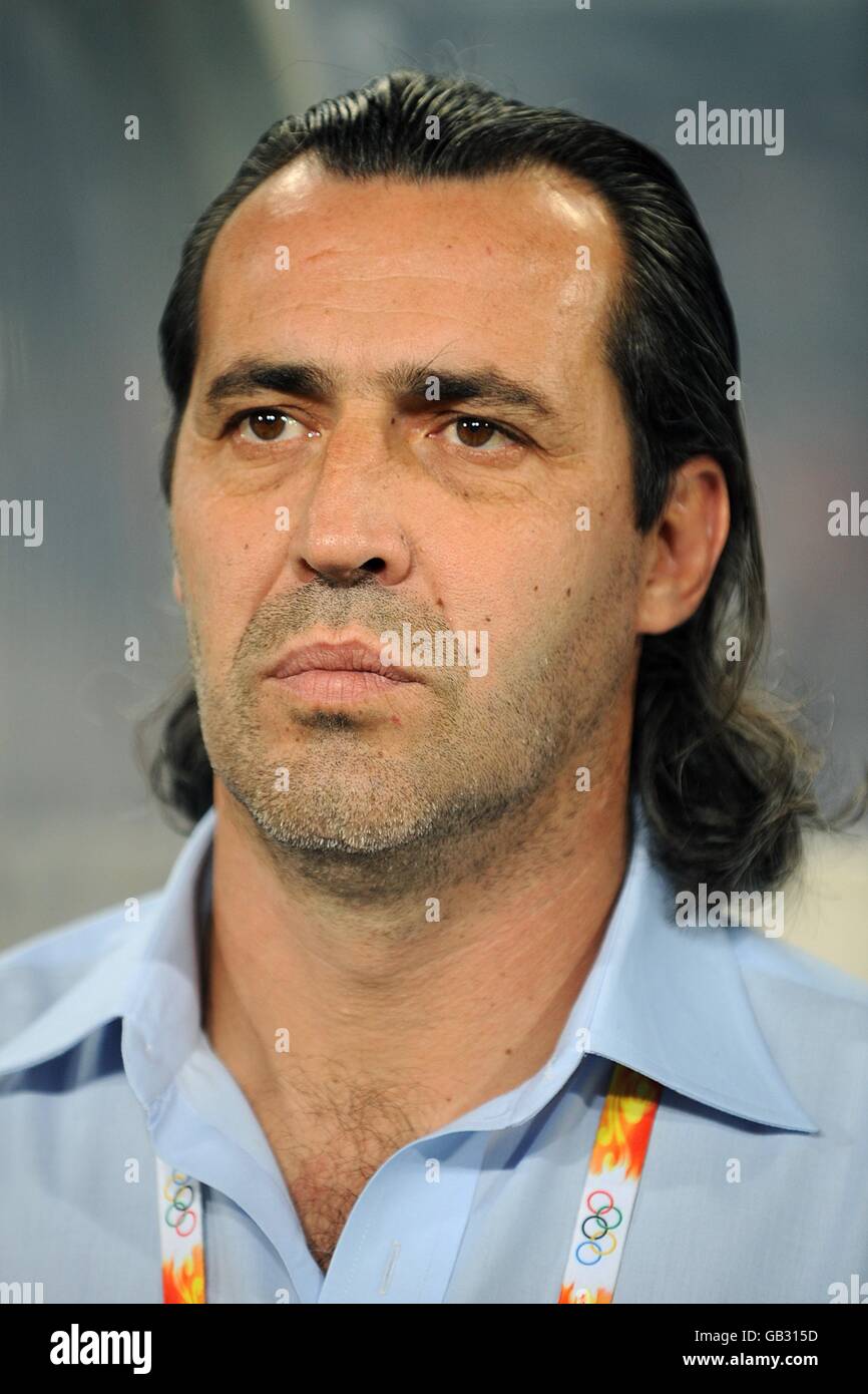 Sergio Batista, entraîneur de l'équipe Argentine de football des moins de 23 ans Banque D'Images
