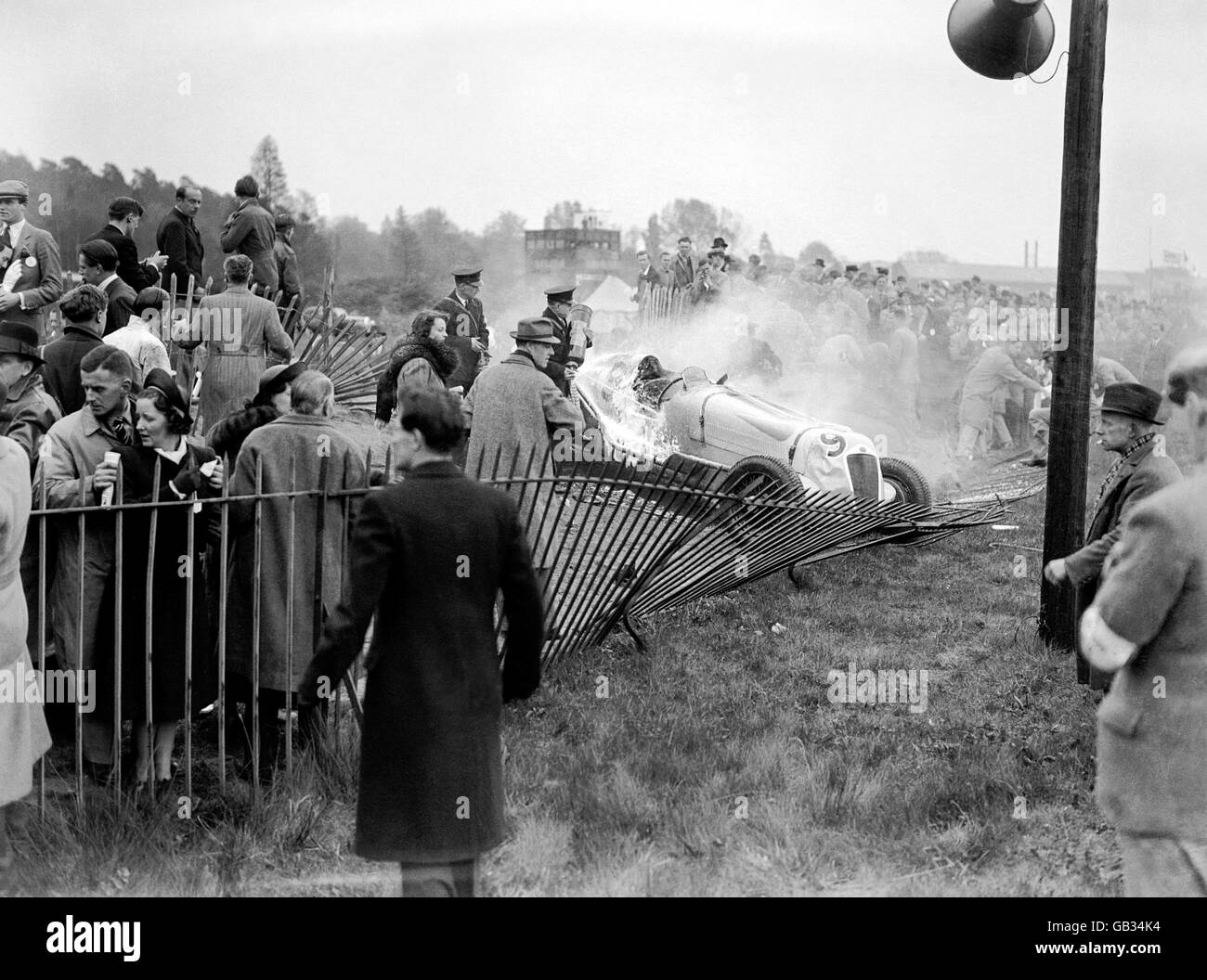 Voiture de course delage Banque d'images noir et blanc - Alamy
