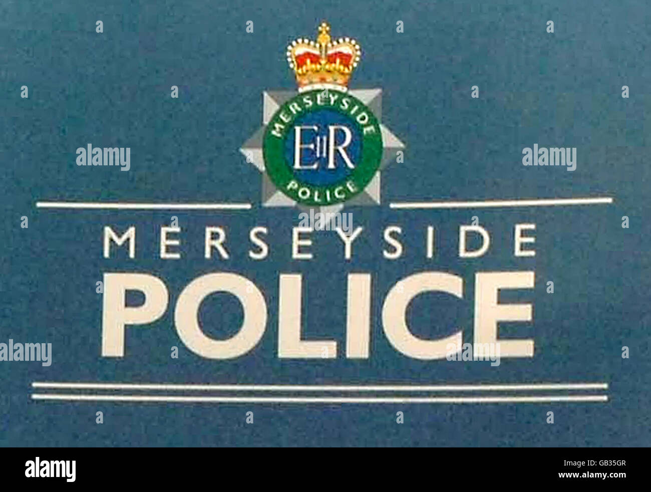Logo Merseyside police. Banque D'Images