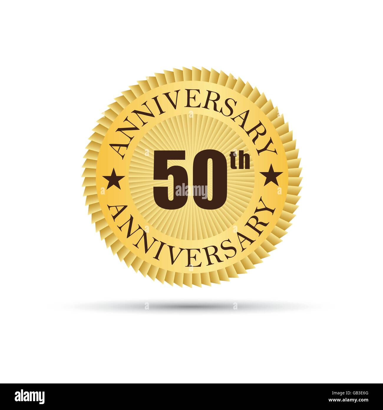 L Etiquette D Or Logo Anniversaire 50 Ans Badge Image Vectorielle Stock Alamy