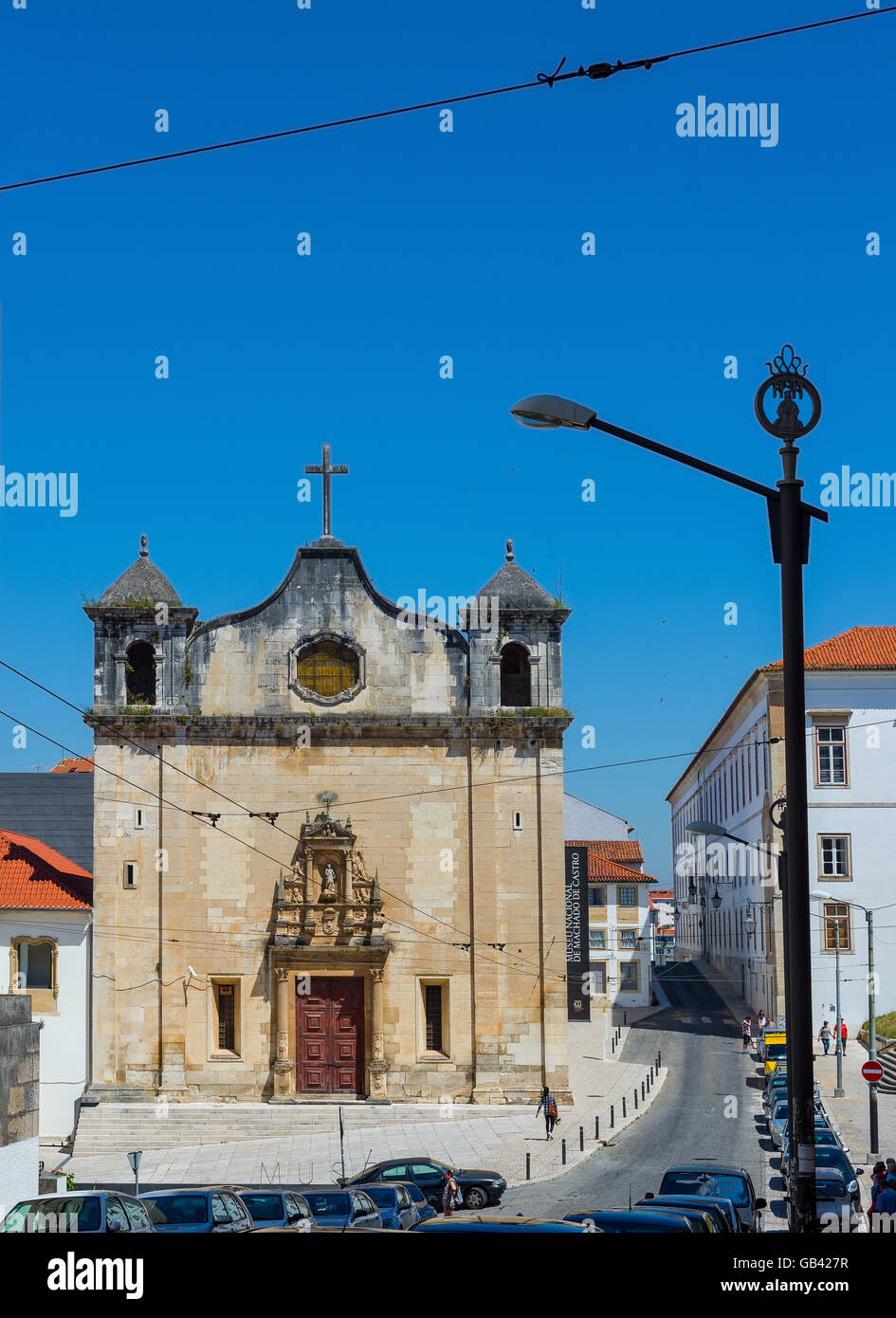 Façade de l'Igreja de Sao Joao de Almedina église et Museu Nacional de Machado de Castro à Coimbra. Le Portugal. Banque D'Images