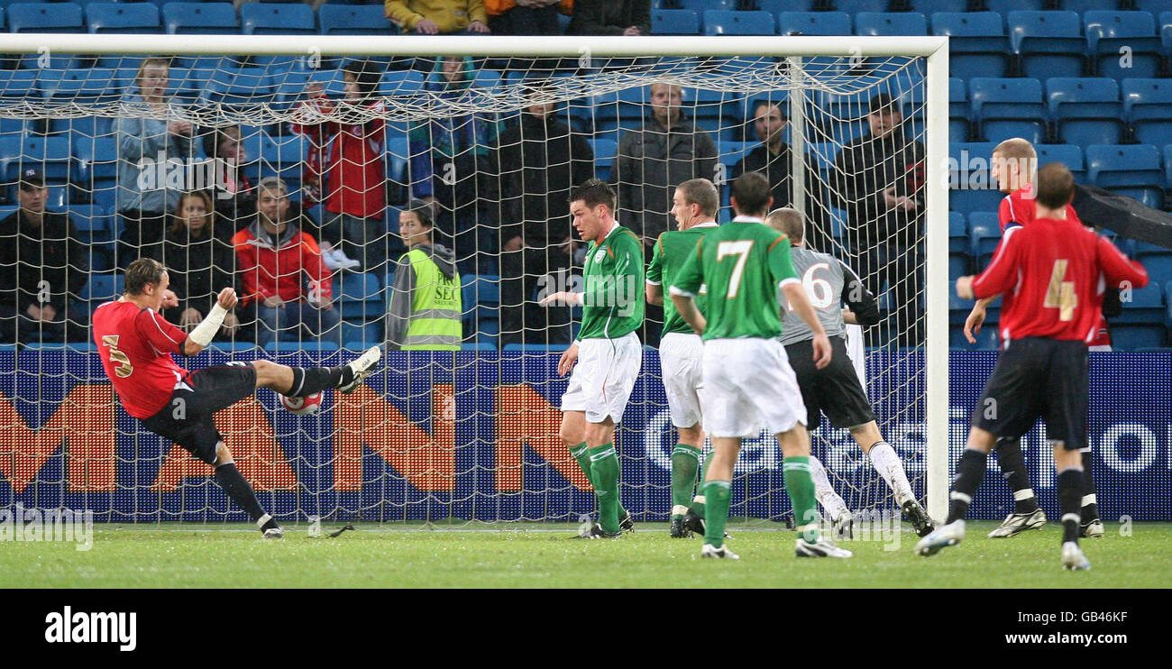 Football - International - Norvège / République d'Irlande - Stade Ullevaal.Tore Reginiussen, en Norvège, a obtenu des scores lors du match international au stade Ullevaal d'Oslo, en Norvège. Banque D'Images