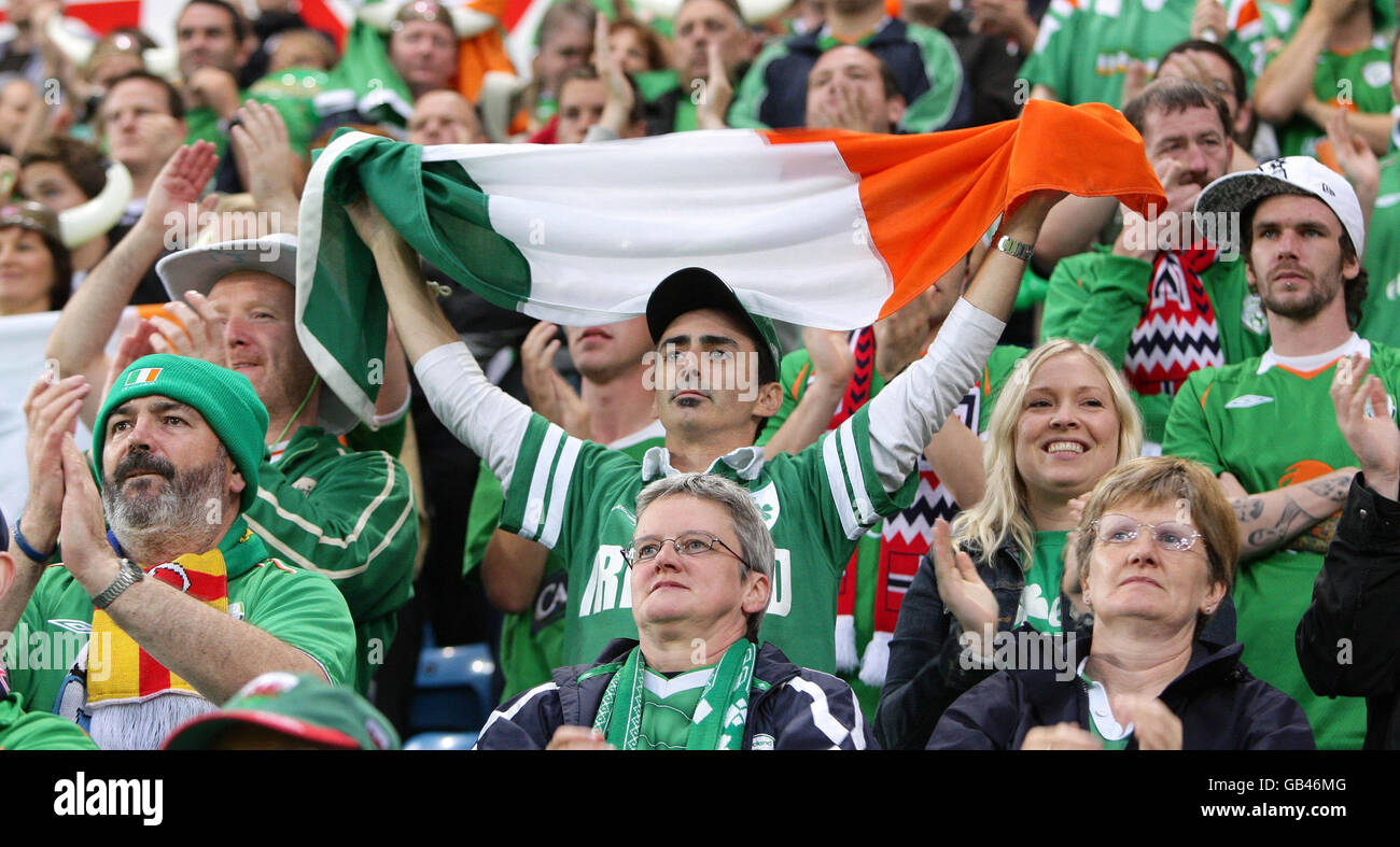 Football - International - Norvège / République d'Irlande - Stade Ullevaal.La République d'Irlande est fan du match international au stade Ullevaal à Oslo, en Norvège. Banque D'Images