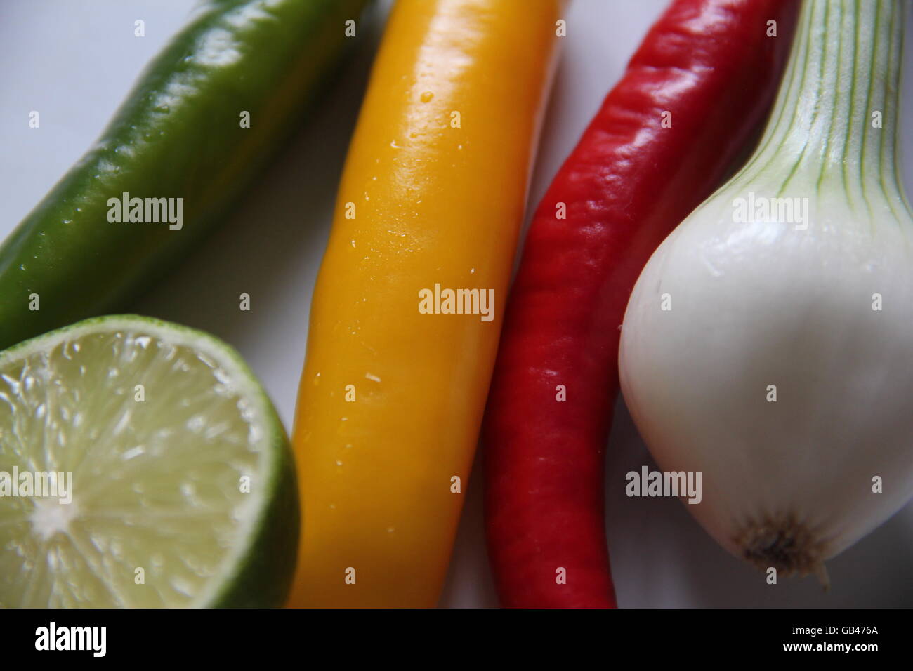Piments colorés ! Banque D'Images