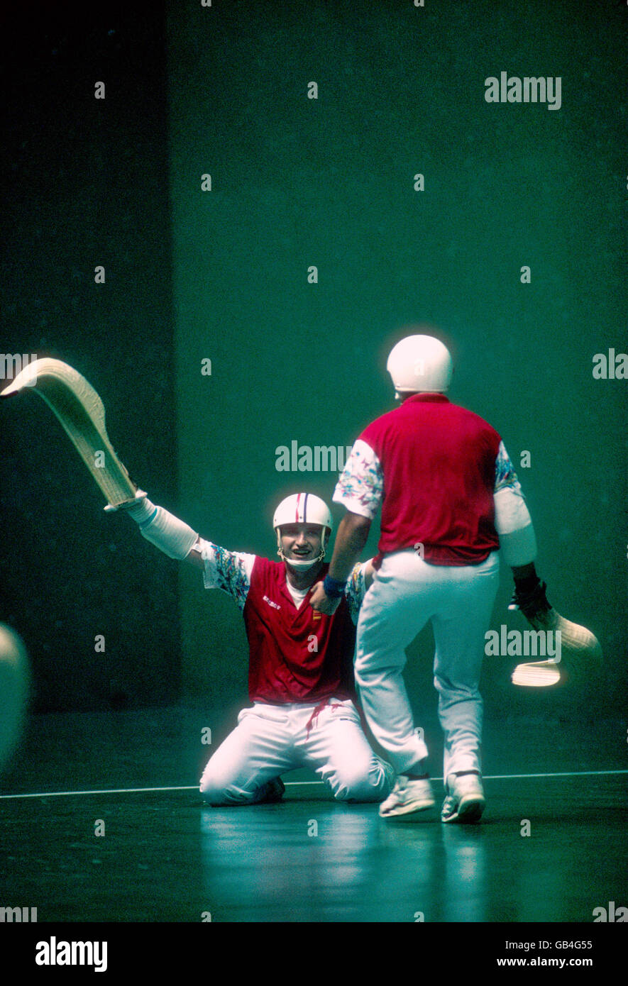 Pelote basque - Jeux Olympiques de Barcelone Banque D'Images