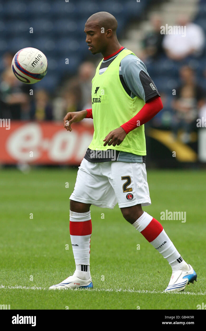 Football - Championnat de la ligue de football Coca-Cola - Preston North End v Charlton Athletic - Deepdale. Yassin Moutaouakil, Charlton Athletic Banque D'Images