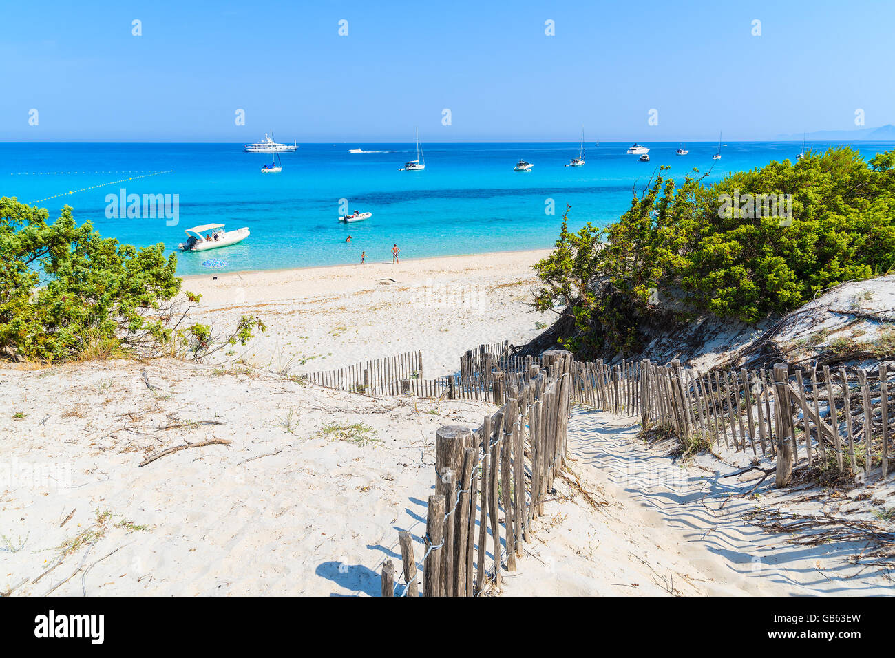 Chemin De Saleccia Plage Avec Sable Blanc Et Mer Dazur De L