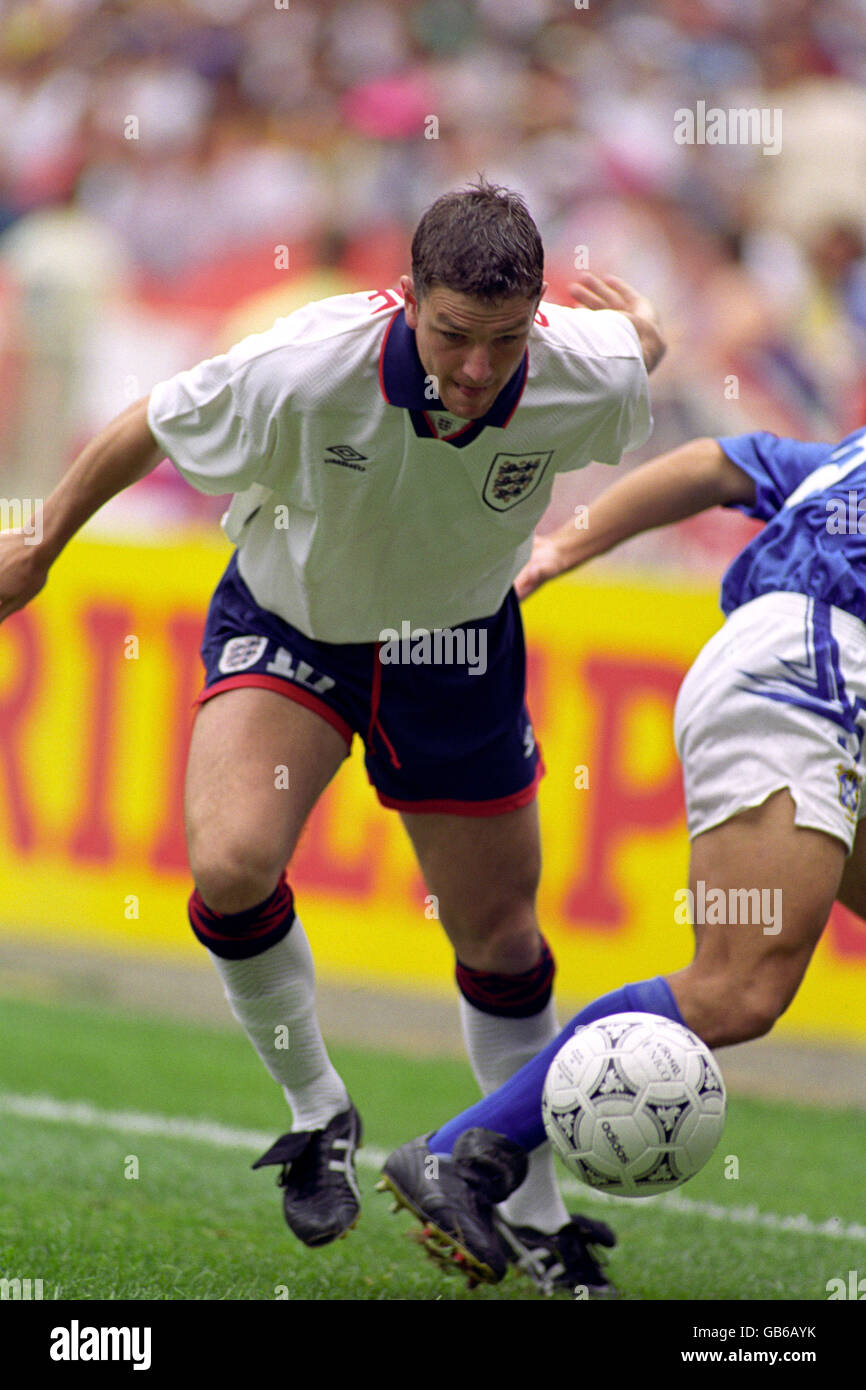 Football - US Cup - Brésil / Angleterre - Washington.Lee Sharpe, Angleterre Banque D'Images