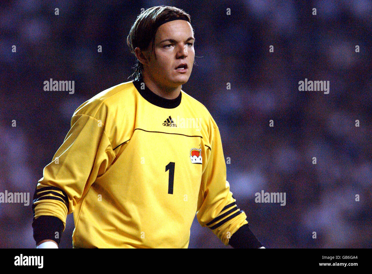 Soccer - Championnat d'Europe 2004 qualificateur - Groupe sept - Angleterre / Liechtenstein.Peter Jehle, gardien de but du Liechtenstein Banque D'Images