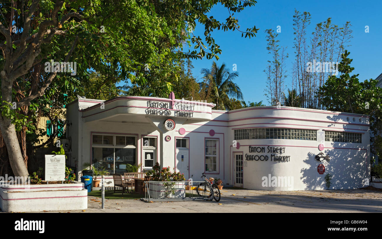 Floride, clés, Key West, ancien marché de fruits de mer de la rue Eaton Banque D'Images