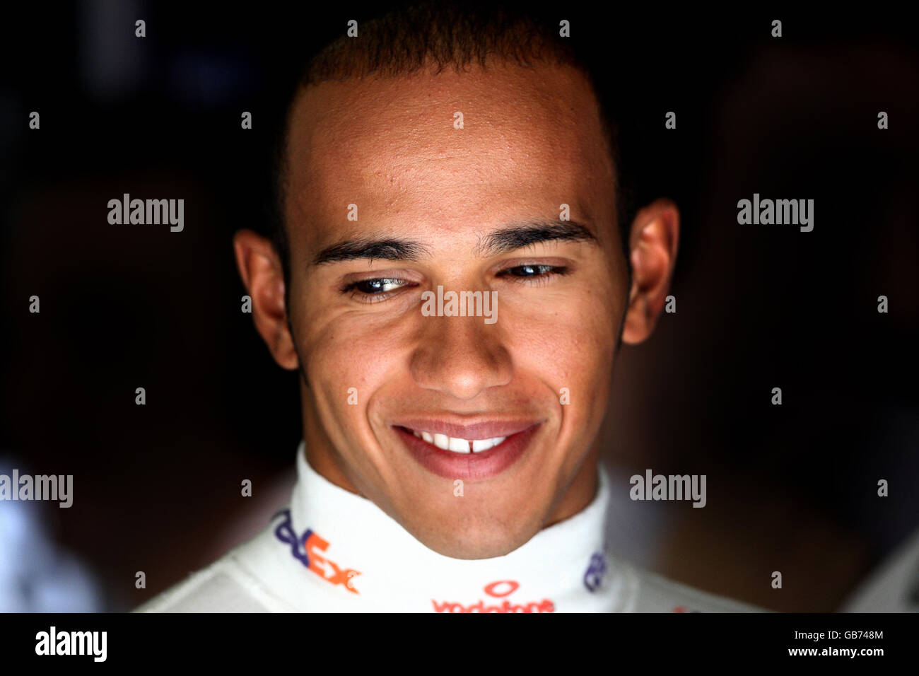 Lewis Hamilton, pilote Mercedes de McLaren, au circuit international de Shanghai, en Chine. Banque D'Images