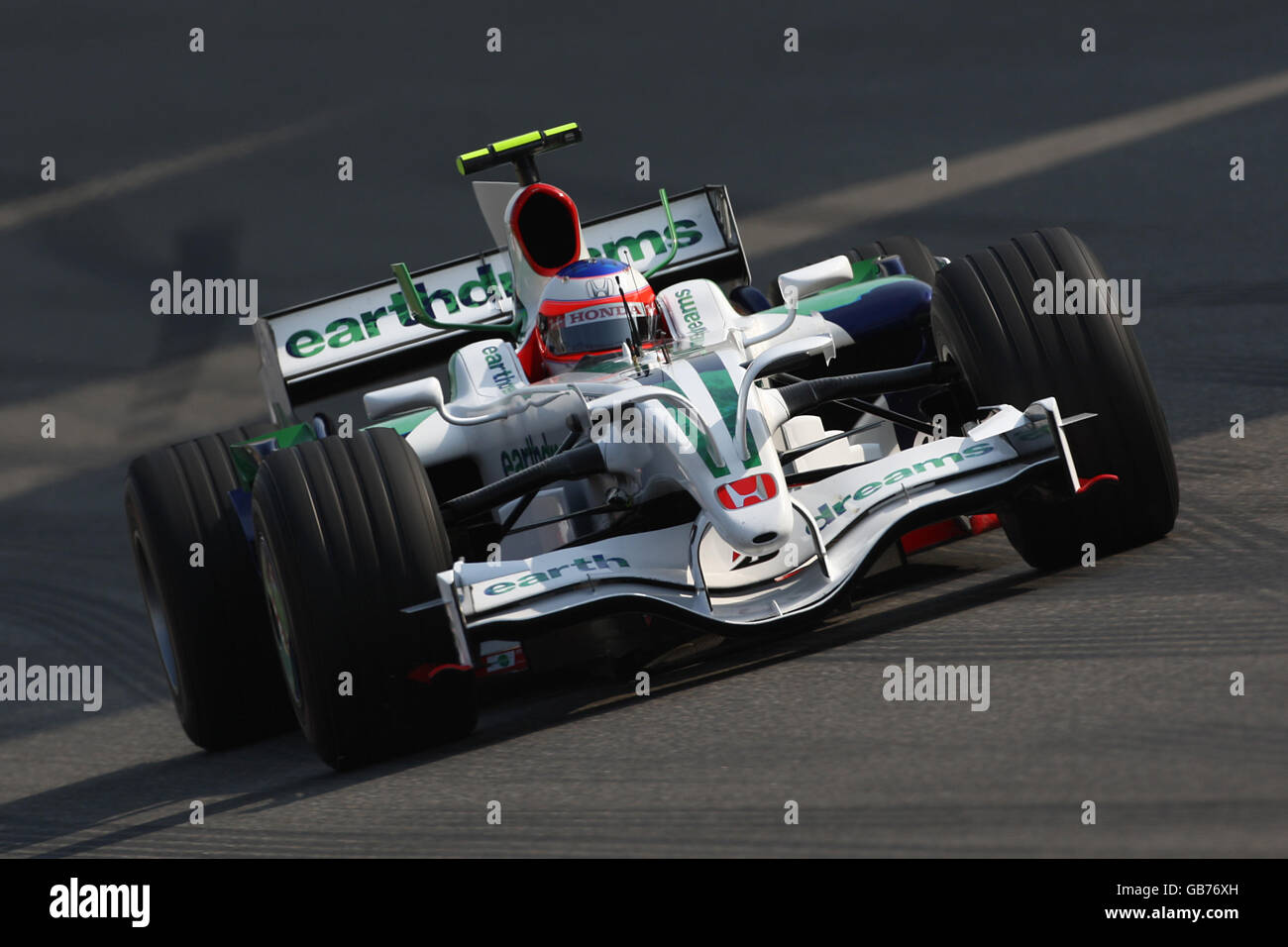 Rubens Barrichello de Honda lors des qualifications au circuit international de Shanghai, en Chine. Banque D'Images