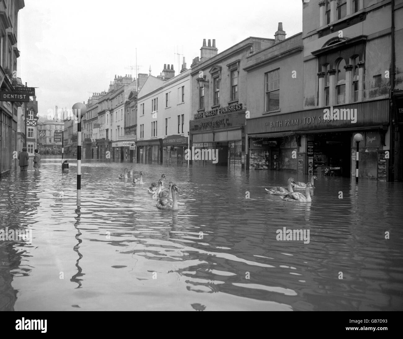 - Baignoire - Somerset - 1960 Inondations Banque D'Images