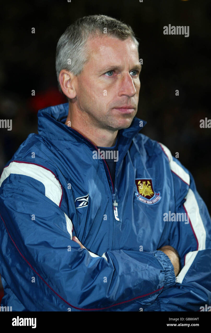 Football - Nationwide League Division One - West Ham United contre Nottingham Forest.Le nouveau Manager de West Ham United, Alan Pardew, lors de son premier match en charge Banque D'Images