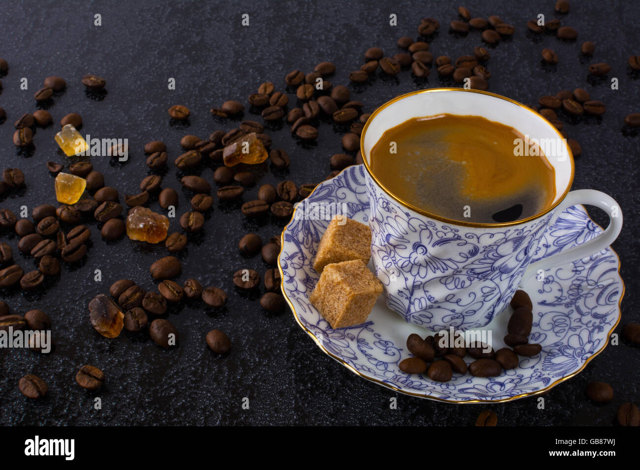 Chine tasse de café espresso. Tasse à café. Tasse à café. Le café du matin. Tasse de café. Pause café. Le café fort. Banque D'Images
