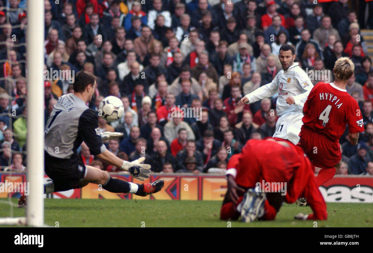 Soccer - FA Barclaycard Premiership - Liverpool v Manchester United Banque D'Images