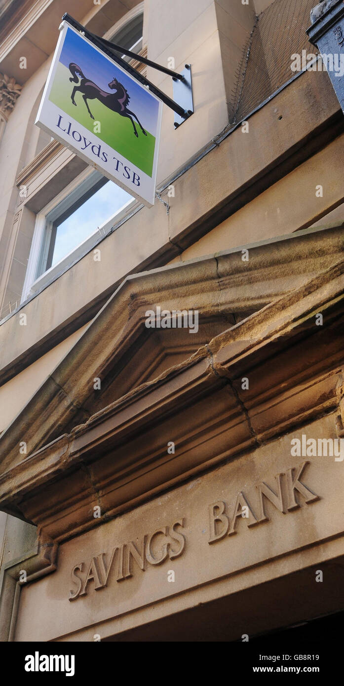 Vue générale de la banque Lloyds TSB au centre-ville de York. Banque D'Images