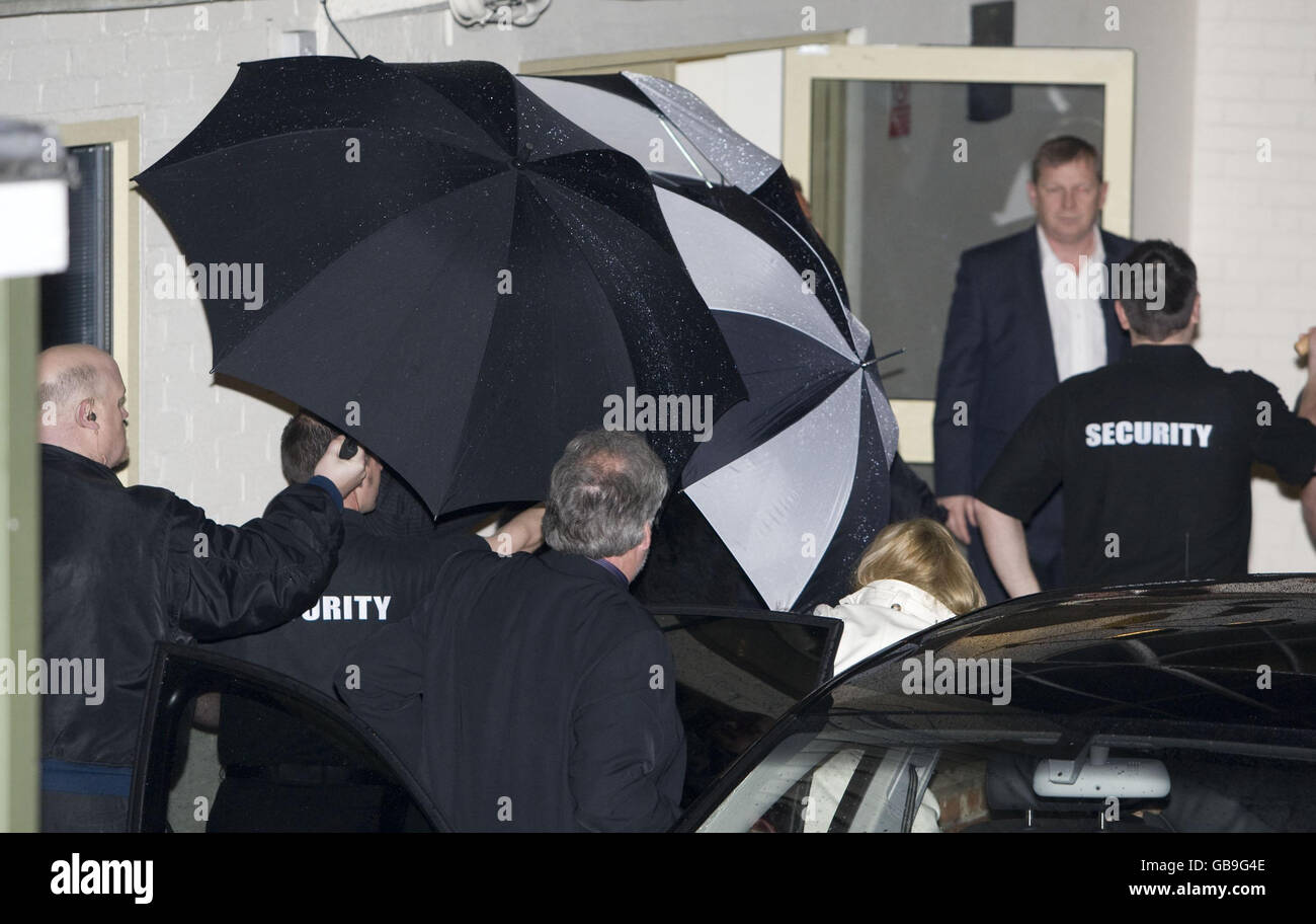 Britney Spears arrive pour tournage X Factor - Londres Banque D'Images