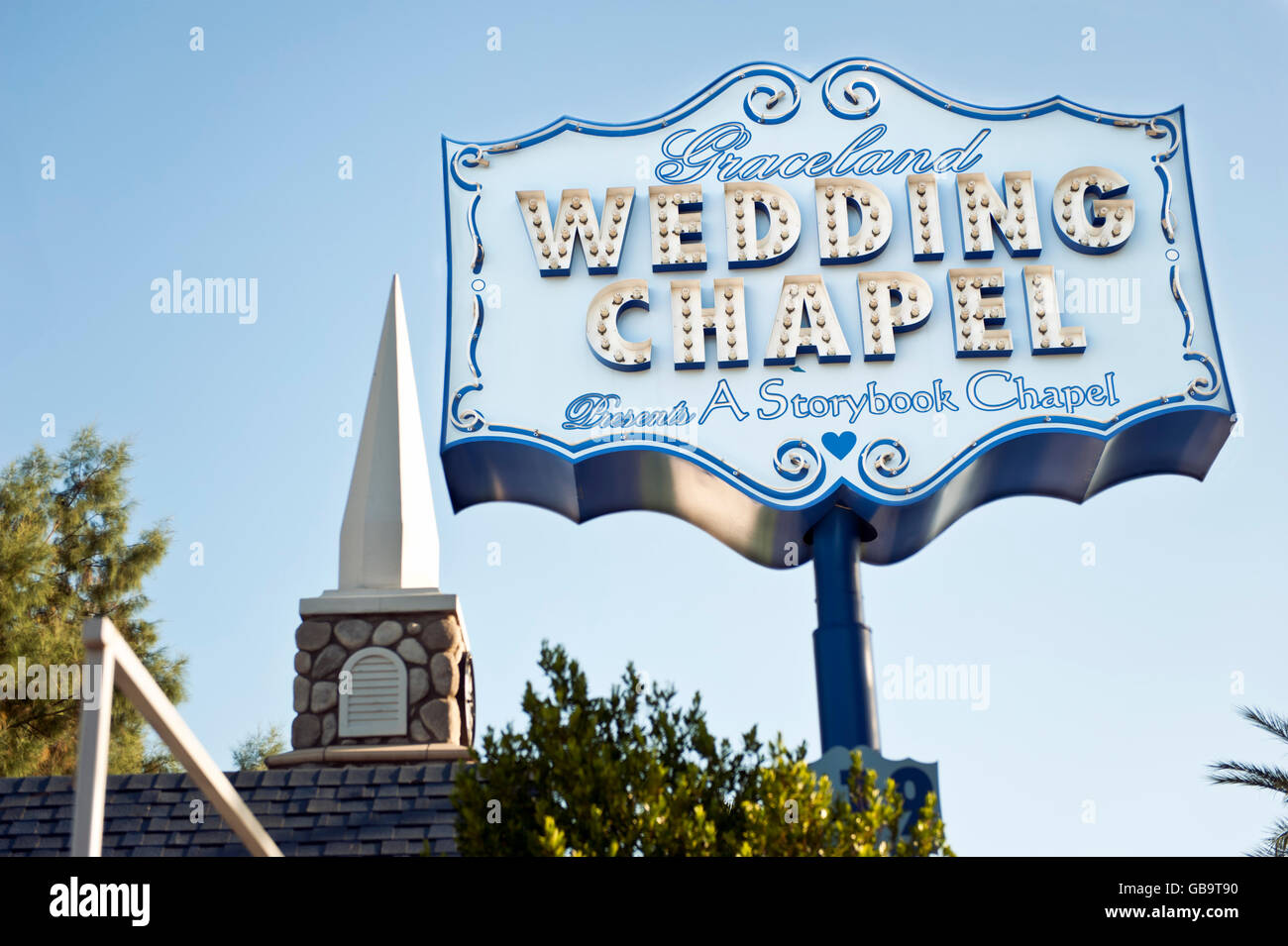 Graceland Wedding Chapel de Las Vegas Nevada Banque D'Images