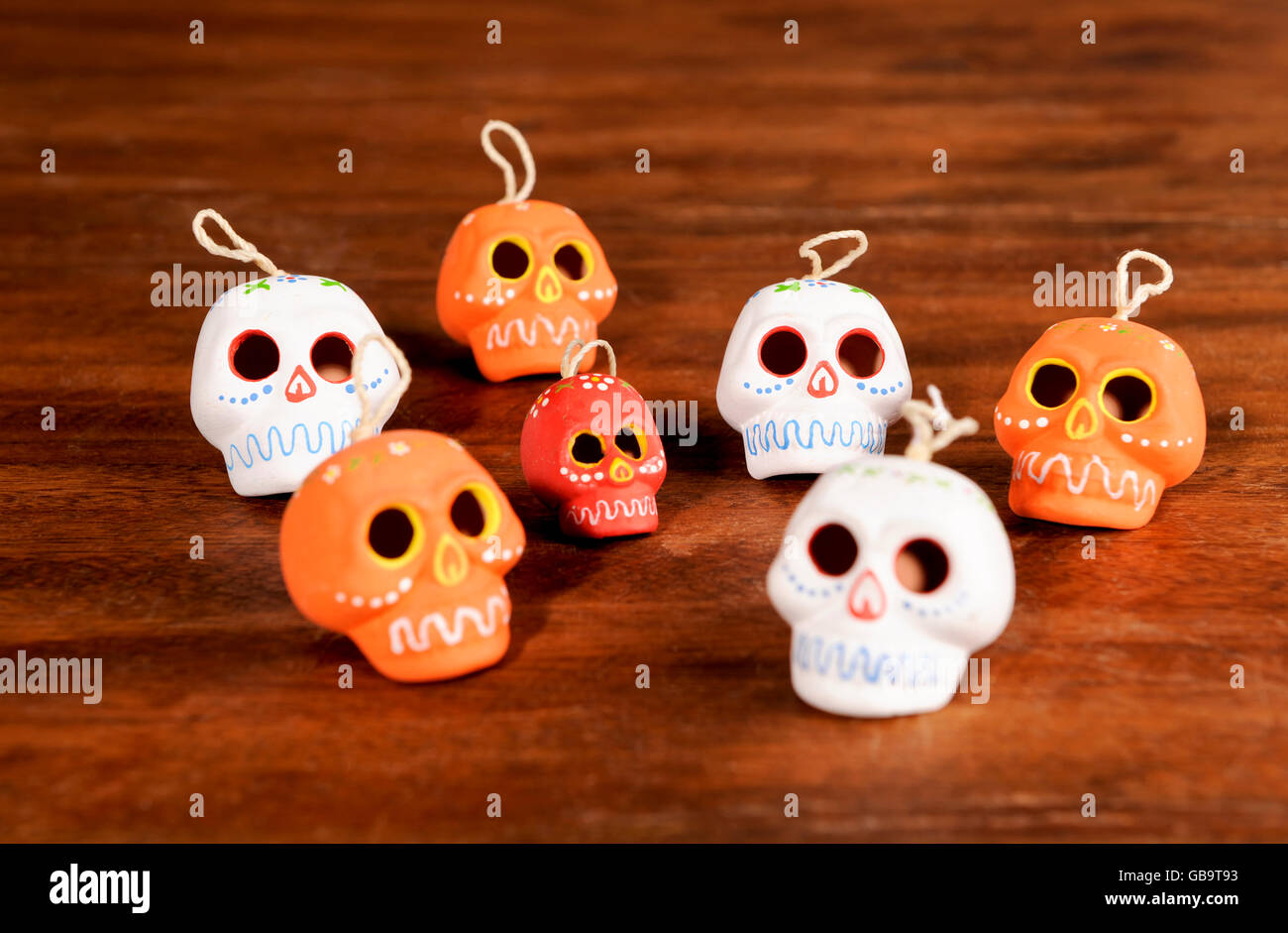 Maison de vacances au Mexique, le Jour des Morts Les crânes de sucre artistique espagnol - Maison de vacances : (Día de Los Muertos) Banque D'Images