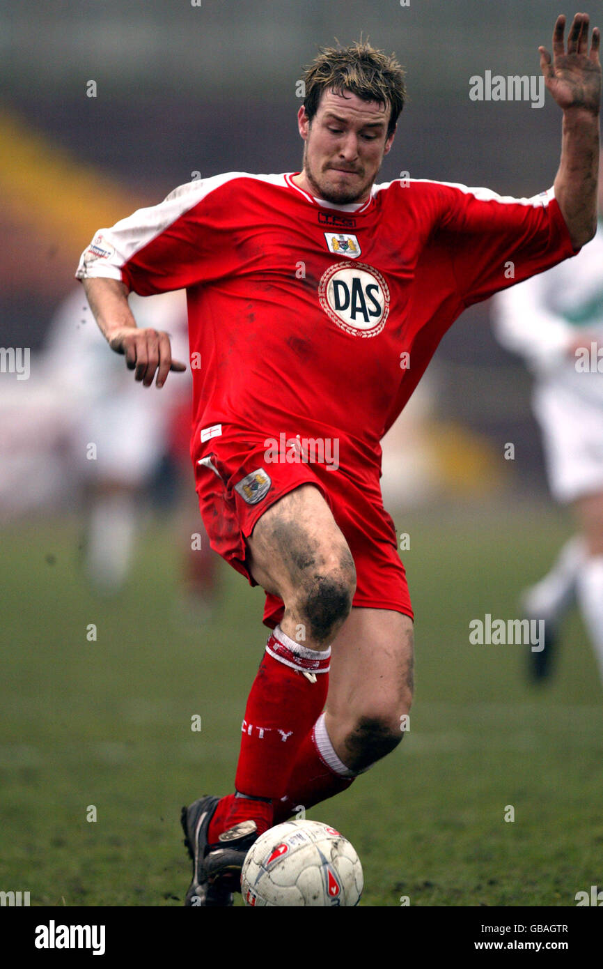 Football - AXA FA Cup - Premier tour - Bradford Park Avenue et Bristol City. Lee Peacock, Bristol City Banque D'Images