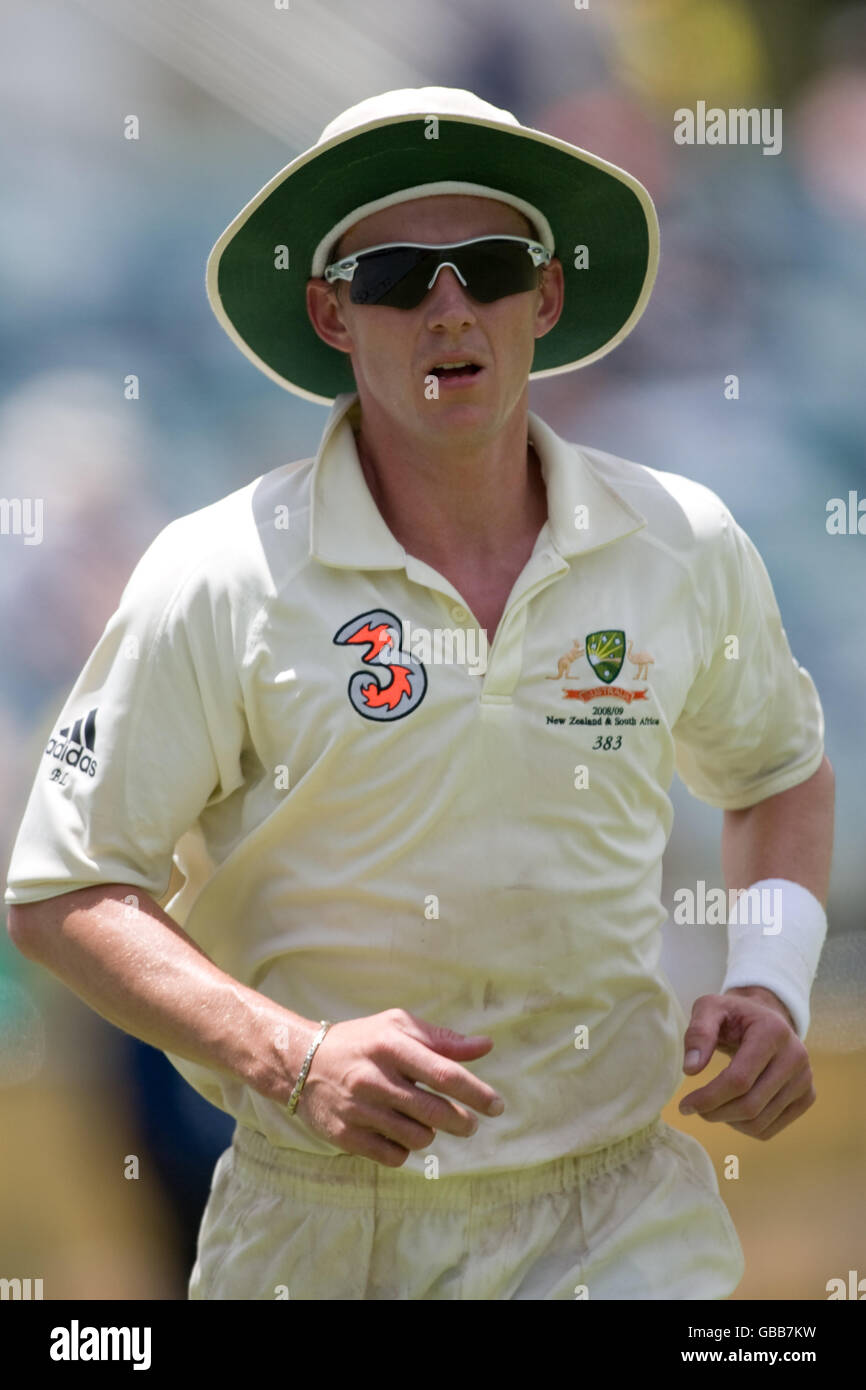 Cricket - 3 Série mobile - Premier Test - Australie v Afrique du Sud - WACA - Cinquième Jour Banque D'Images