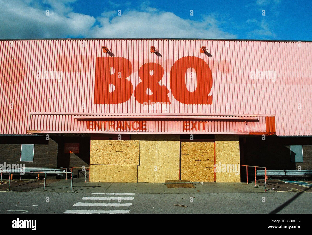 Vue générale d'un magasin B&Q dans le centreville de Southend qui a