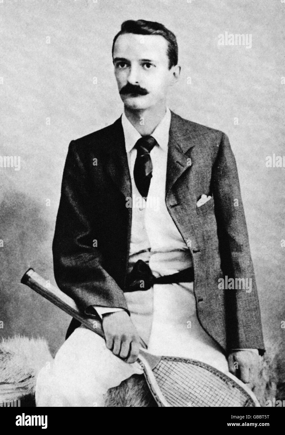 Tennis, Wimbledon Championships. Wilfred Baddeley, champion des célibataires pour hommes en 1891 et 1892 Banque D'Images