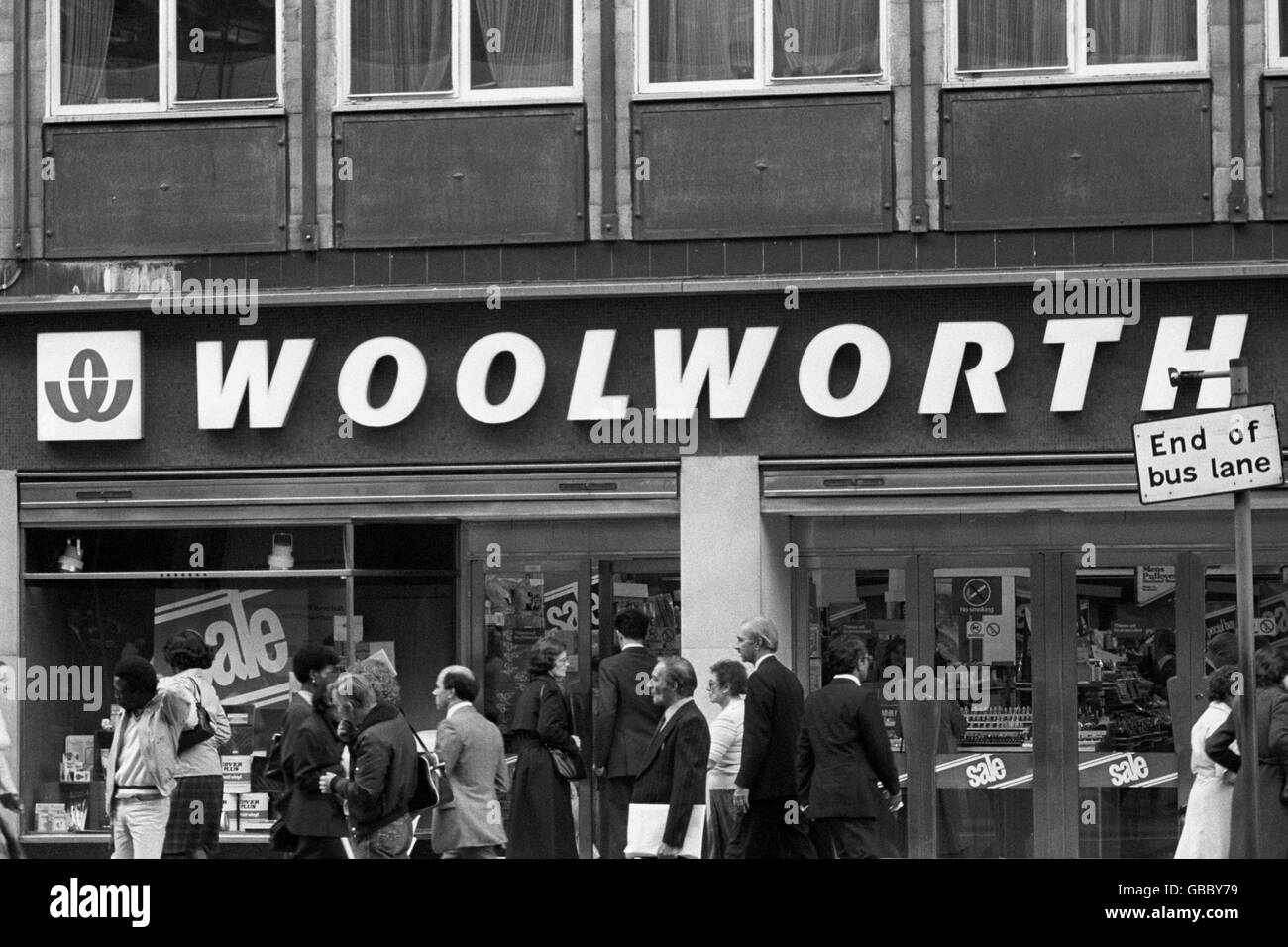 Economie, détail, Woolworths, 1982. 310 millions d'OPA pour la chaîne Woolworth High Street. Banque D'Images
