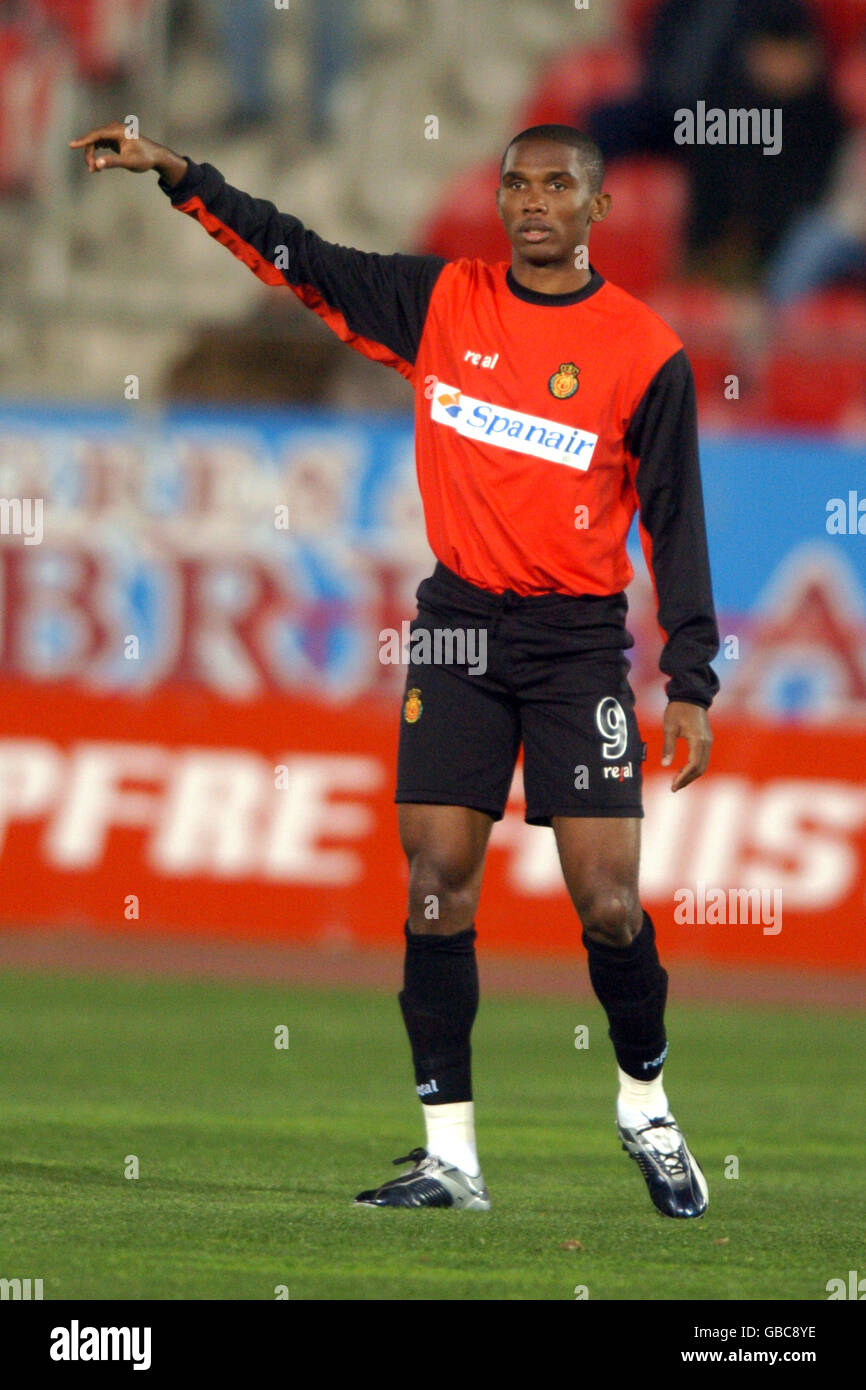 Football - coupe de l'UEFA - troisième tour - deuxième jambe - RCD Mallorca / Spartak Moscou. Samuel ETO'o, RCD Mallorca Banque D'Images