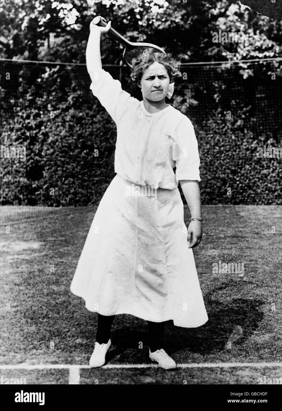 Tennis.May Sutton, championne féminine de Wimbledon en 1905 et 1907 Banque D'Images