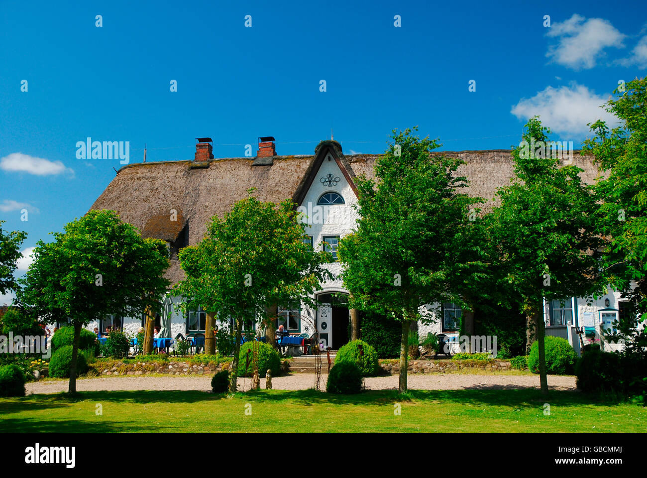 Haus, Gaststaette, Pharisaer, Nordstrand, Nordfriesland, Schleswig-Holstein, Allemagne Banque D'Images